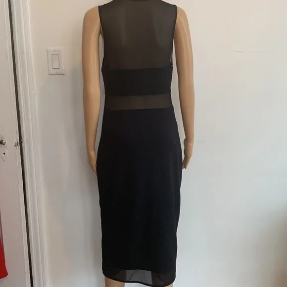 EXPRESS LIKE NEW Knit & Sheer Fabric Dress - Picture 6 of 11